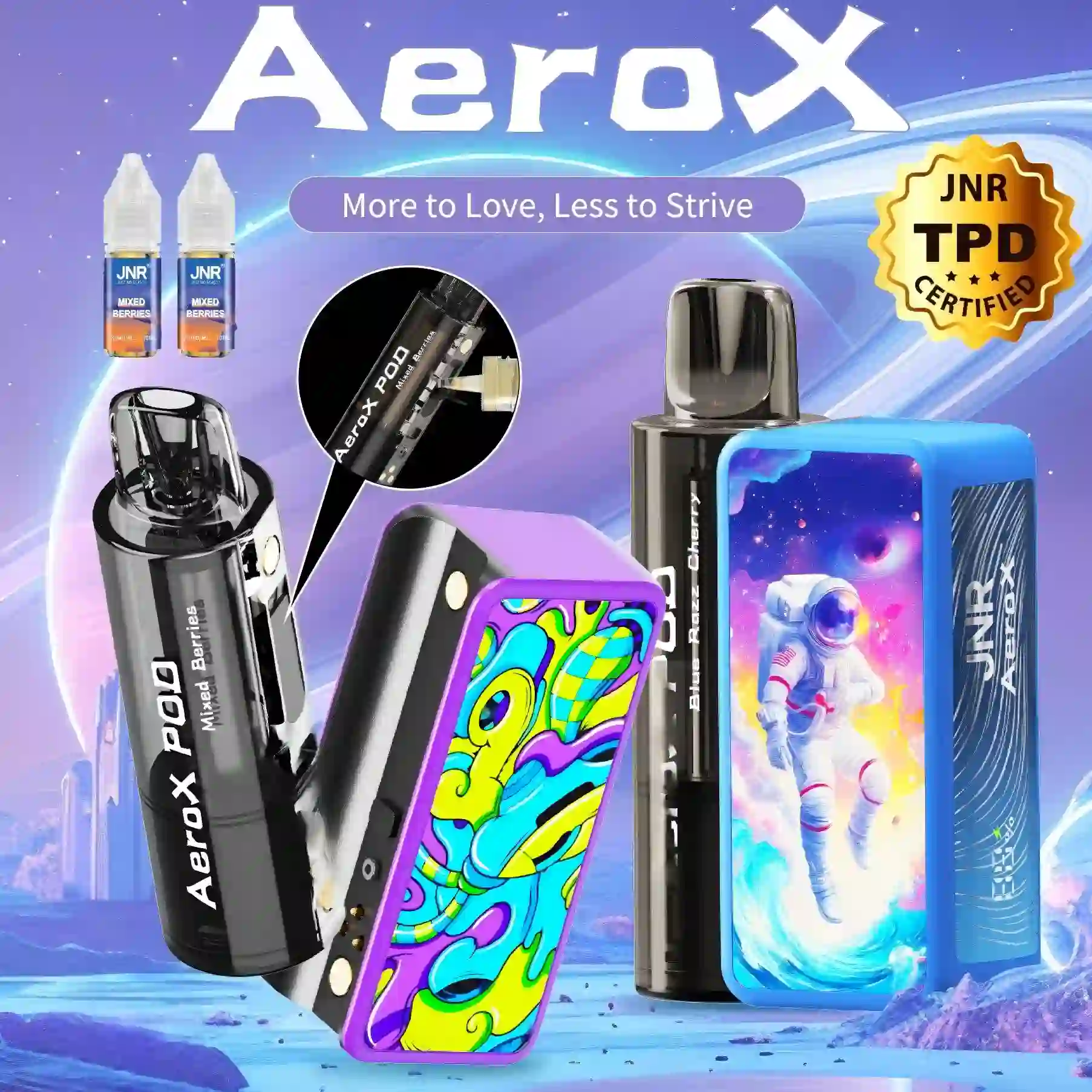 JNR AeroX 32K Puffs kit Refillable Pod Vape
