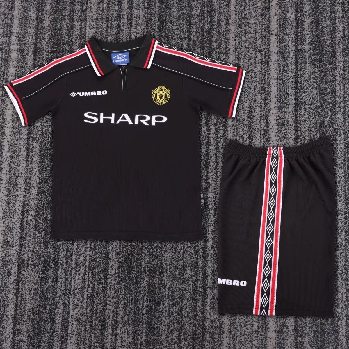 1998/1999 Retro Manchester United Away Football Shirt Kids Size 1:1 Thai...