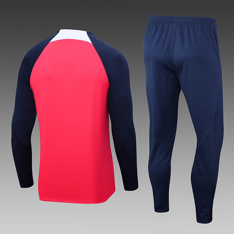 2023/2024 Atletico Madrid Half-Pull Training Suit Red Football Shirt Set