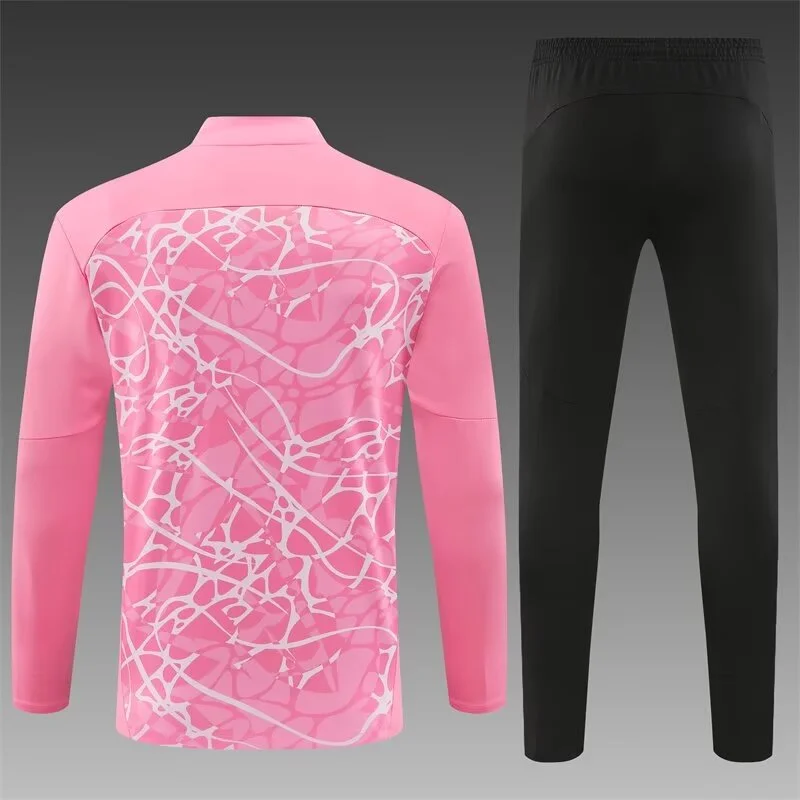 2024/2025 Manchester City Half-Pull Training Wear Pink Football Shirt Kids Size