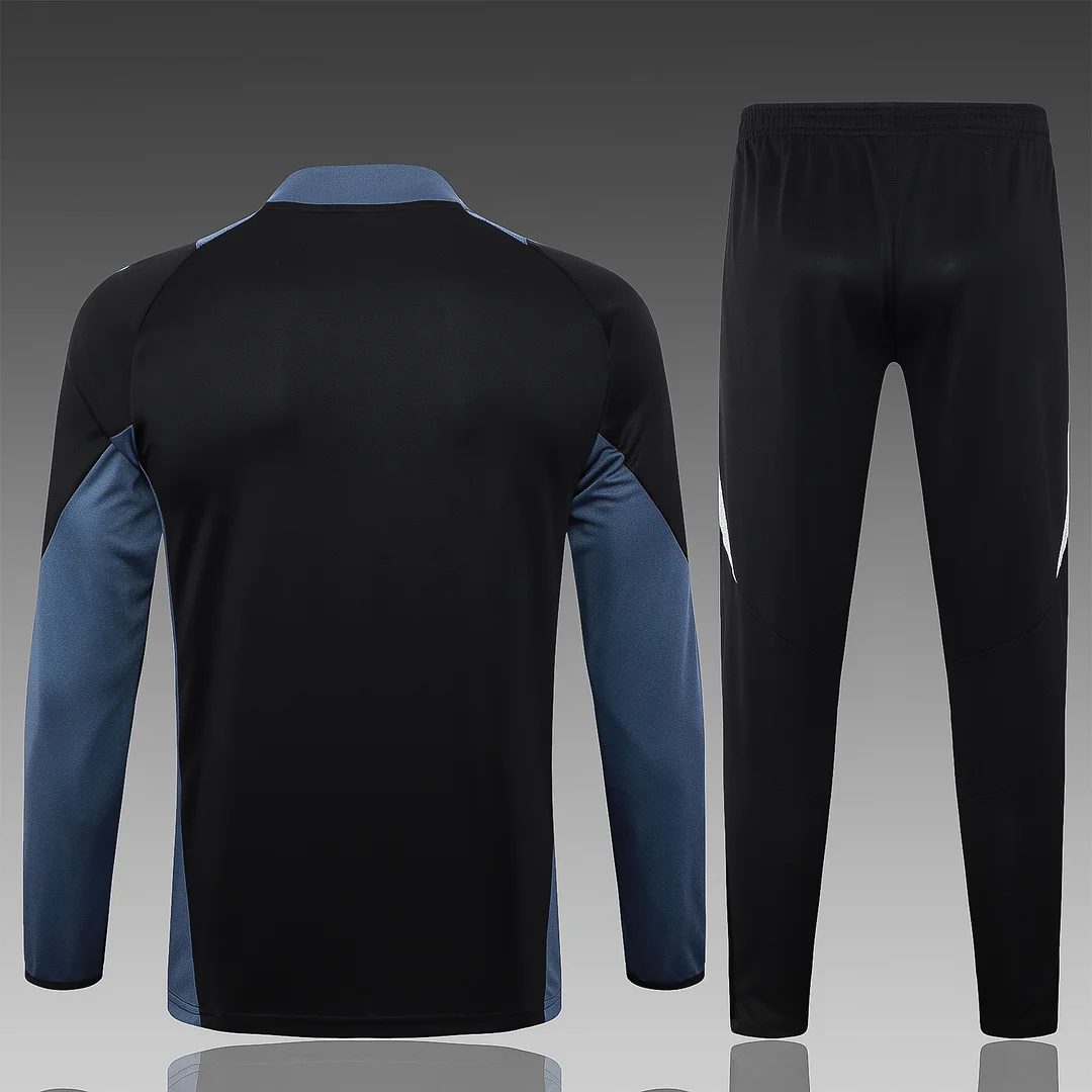 2024/2025 Manchester United Half-Pull Training Wear Black Football Shirt