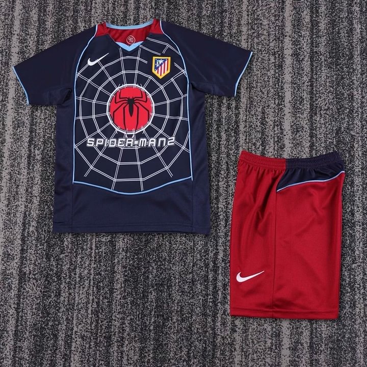 2004/2005 Retro Atletico Madrid AwayFootball Shirt Kids Size 1:1 Thai Quality