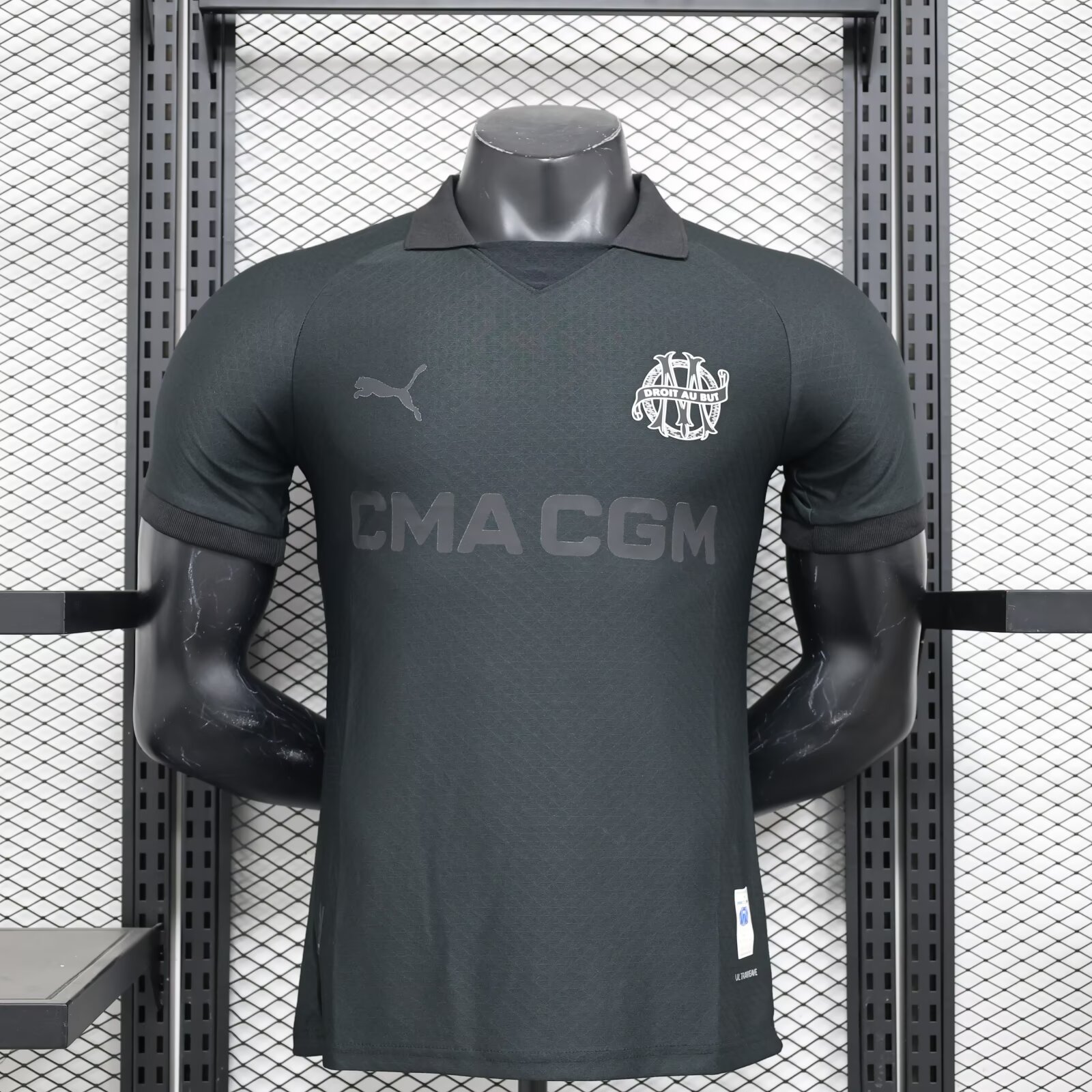2024/2025 Player Version Olympique Marseille 125th Anniversary Black Football Shirt