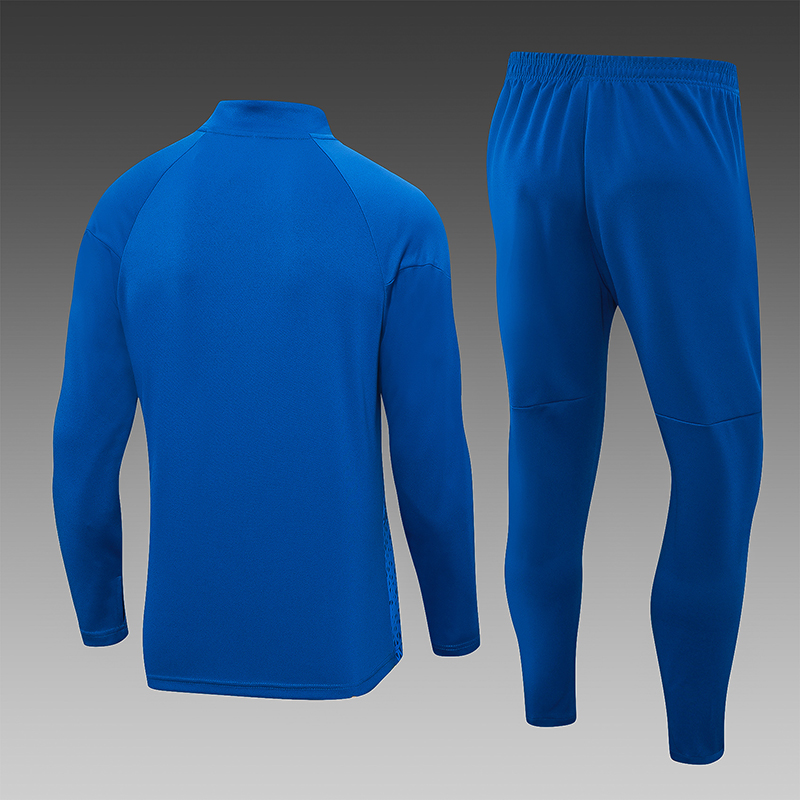 2023/2024 Olympique Marseille Half-Pull Training Suit Blue Football Shirt Set
