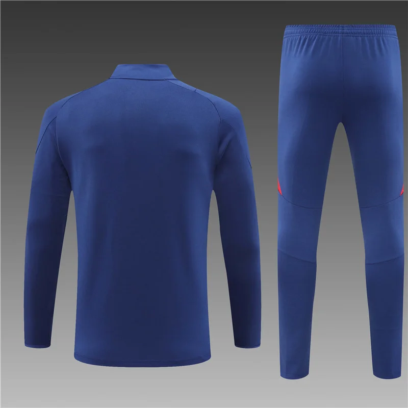 2024/2025 Spain Half-Pull Training Wear Royal Blue Football Shirt Kids Size