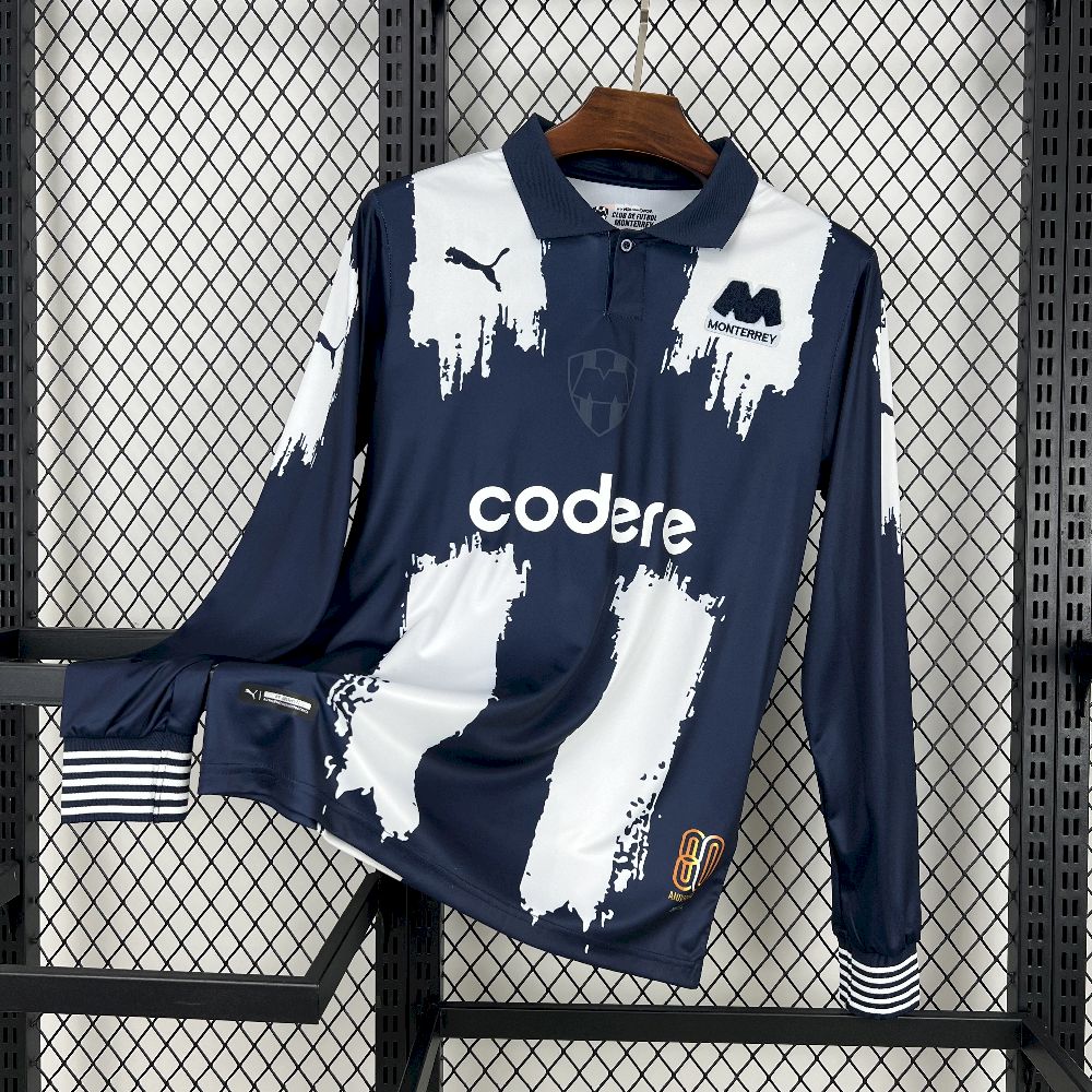2025/2026 Long sleeve Rayados Monterrey Home Football Shirt 1:1 Thai Quality