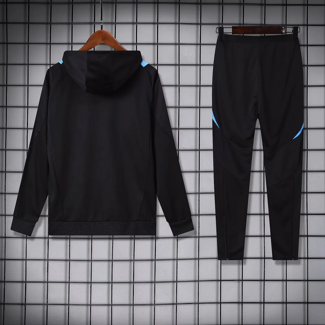 2024/2025 Argentina Hooded Long Sleeves Training Suit Black Football Shirt