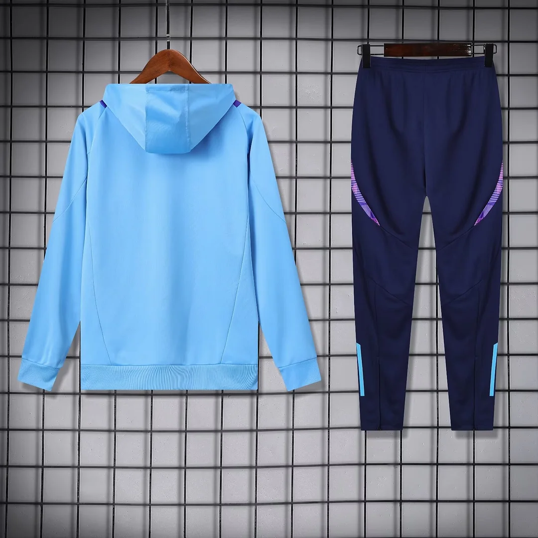 2024/2025 Argentina Hooded Long Sleeves Training Suit Blue Football Shirt