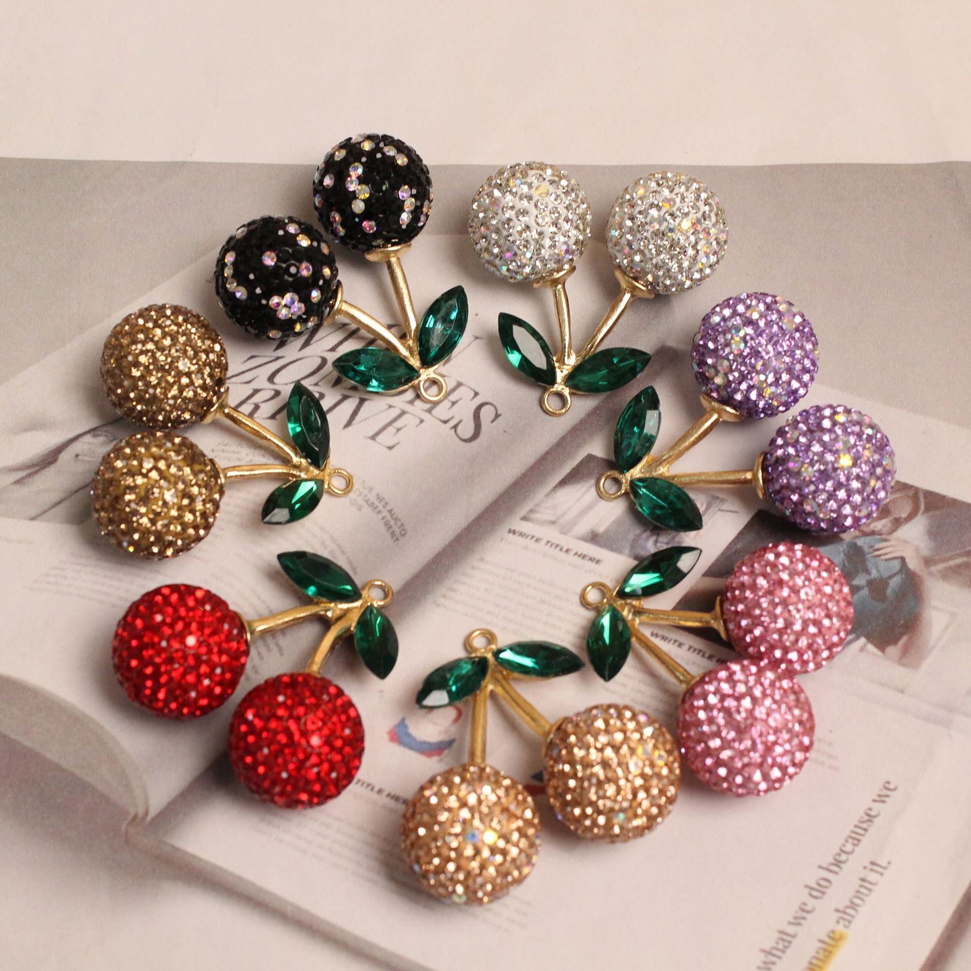 Cherry with diamonds 42MM*35MM