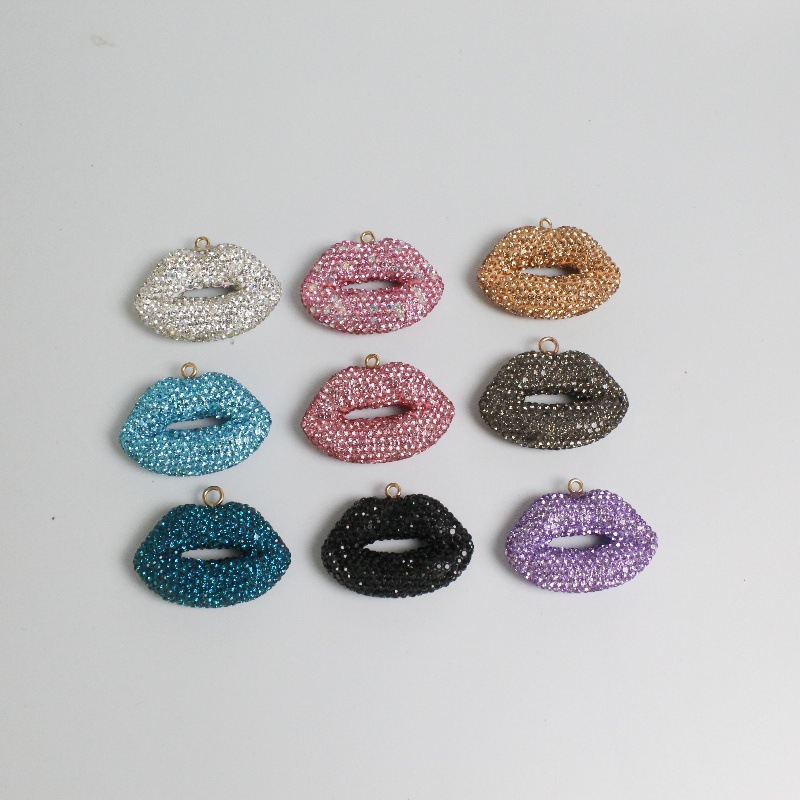 Lip With Diamonds 50MM*35MM