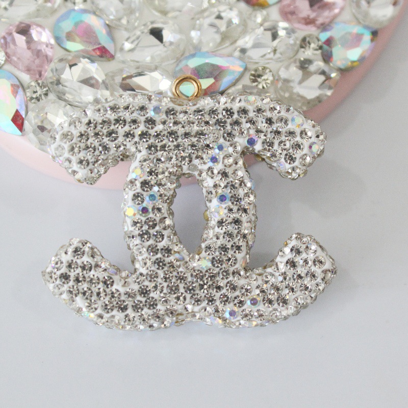 Large CC With Diamonds charms 50MM*45MM