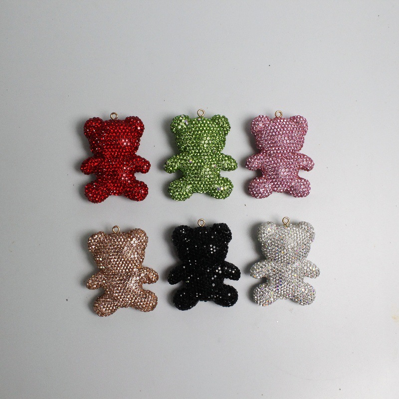 Large Size Bear With Diamonds Charms 60MM*48MM
