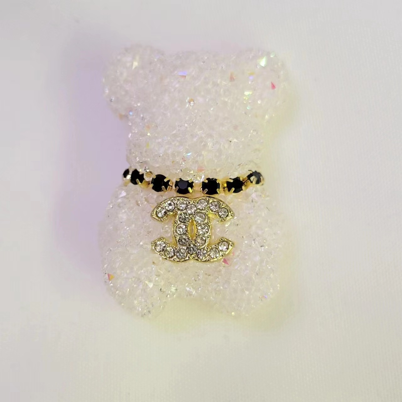 Bear With Diamonds Double C 24MM*30MM