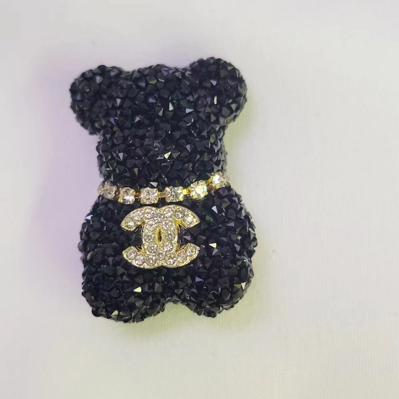 Bear With Diamonds Double C 24MM*30MM