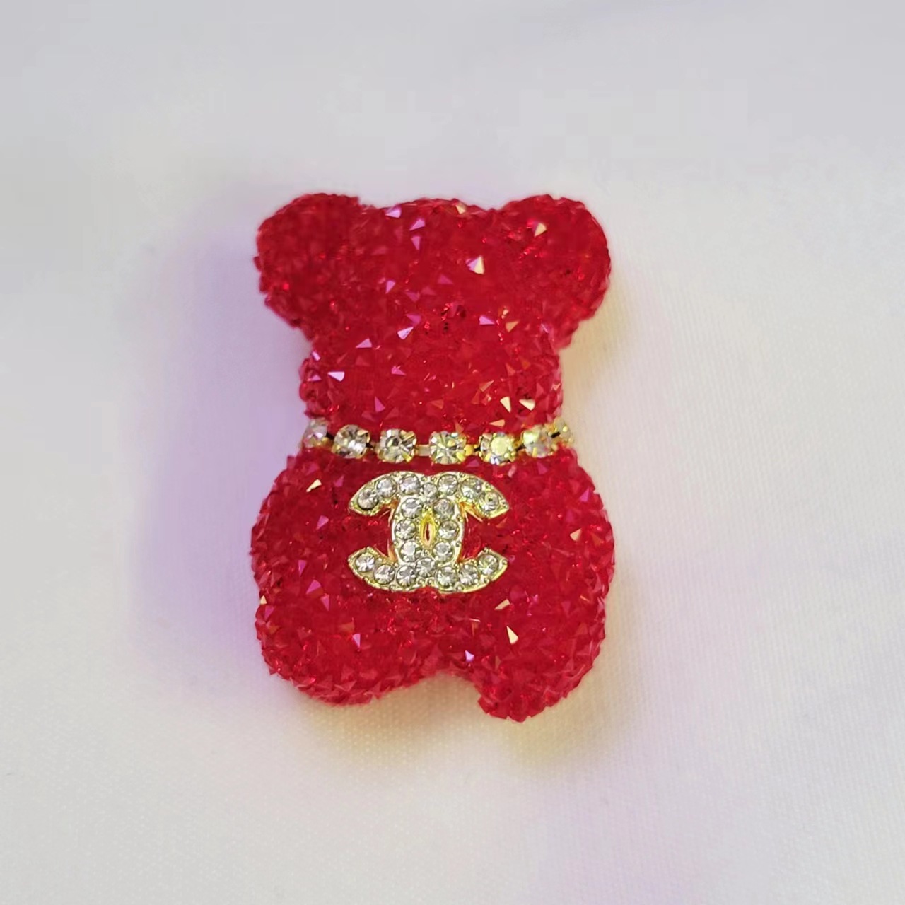 Bear With Diamonds Double C 24MM*30MM
