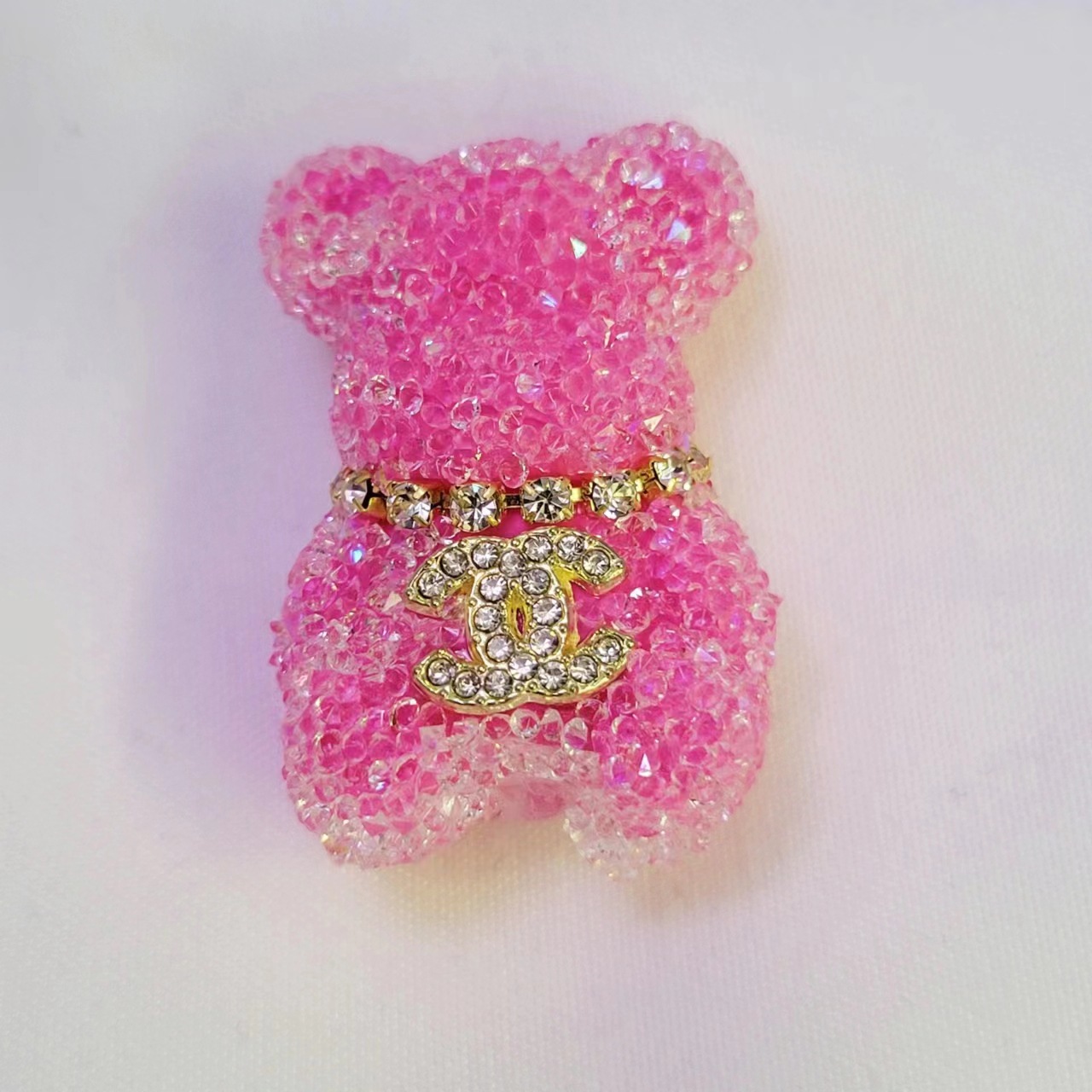 Bear With Diamonds Double C 24MM*30MM