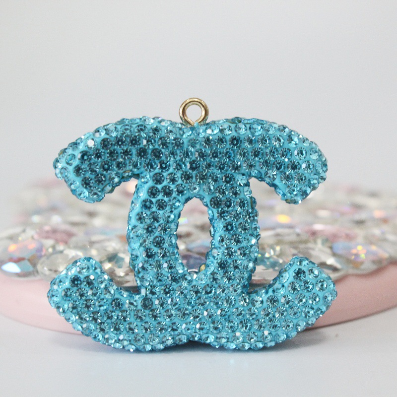 Large CC With Diamonds charms 50MM*45MM