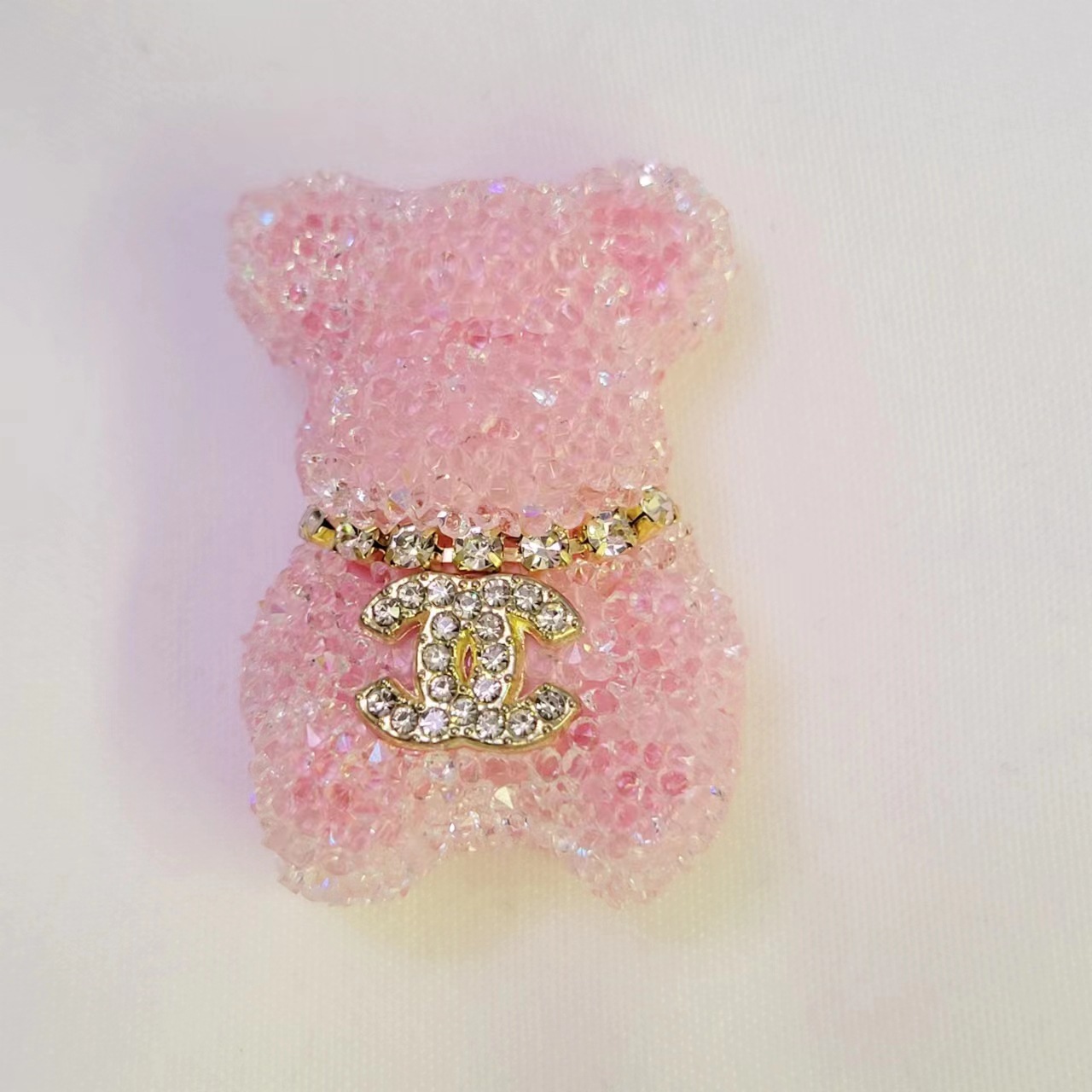 Bear With Diamonds Double C 24MM*30MM