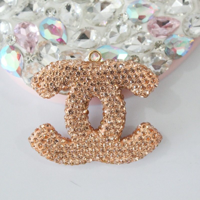 Large CC With Diamonds charms 50MM*45MM