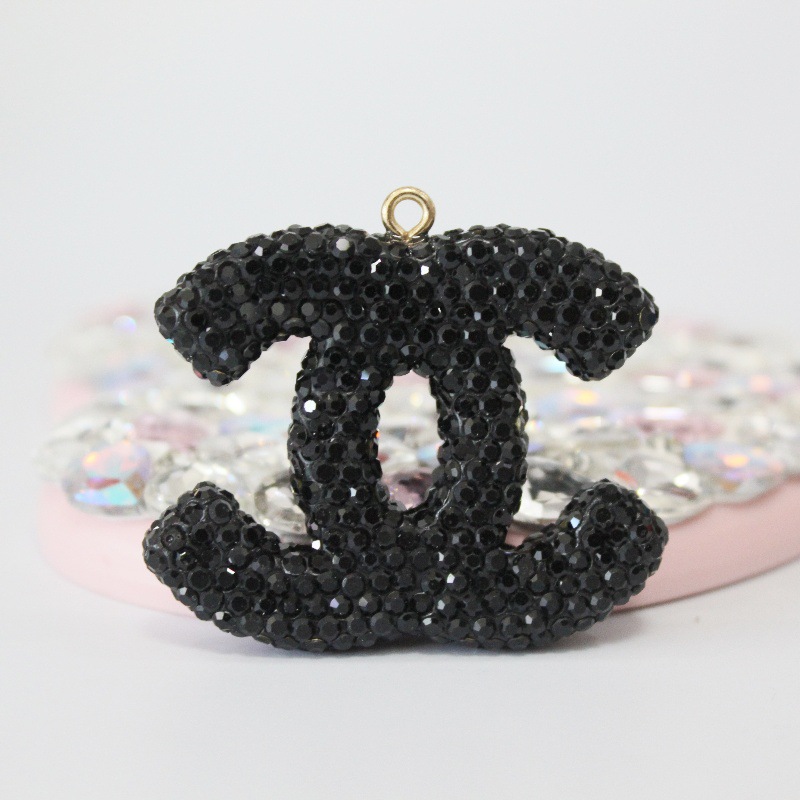 Large CC With Diamonds charms 50MM*45MM