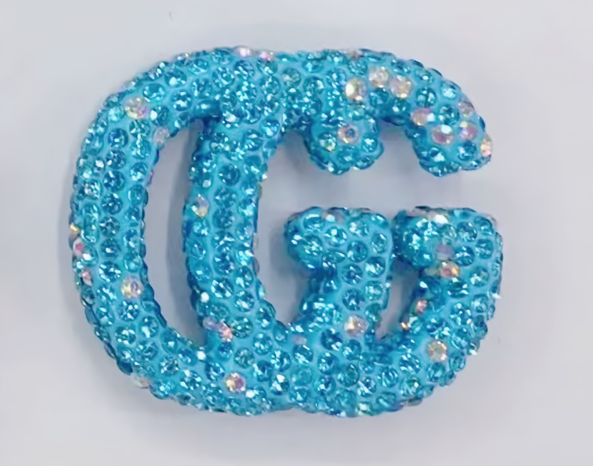 Large GG Ceramic Rhinestones charms 48MM*40MM