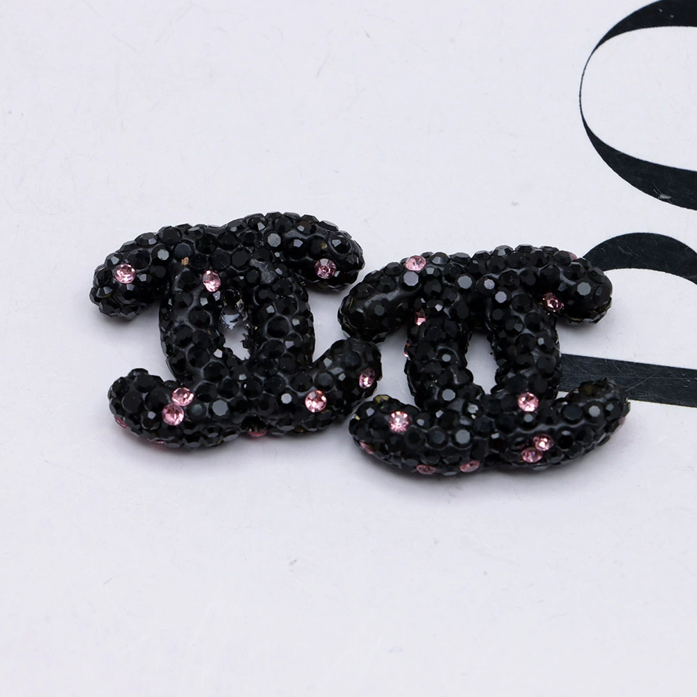MID SIZE-C-Rhinestone Double C 23MM*21MM