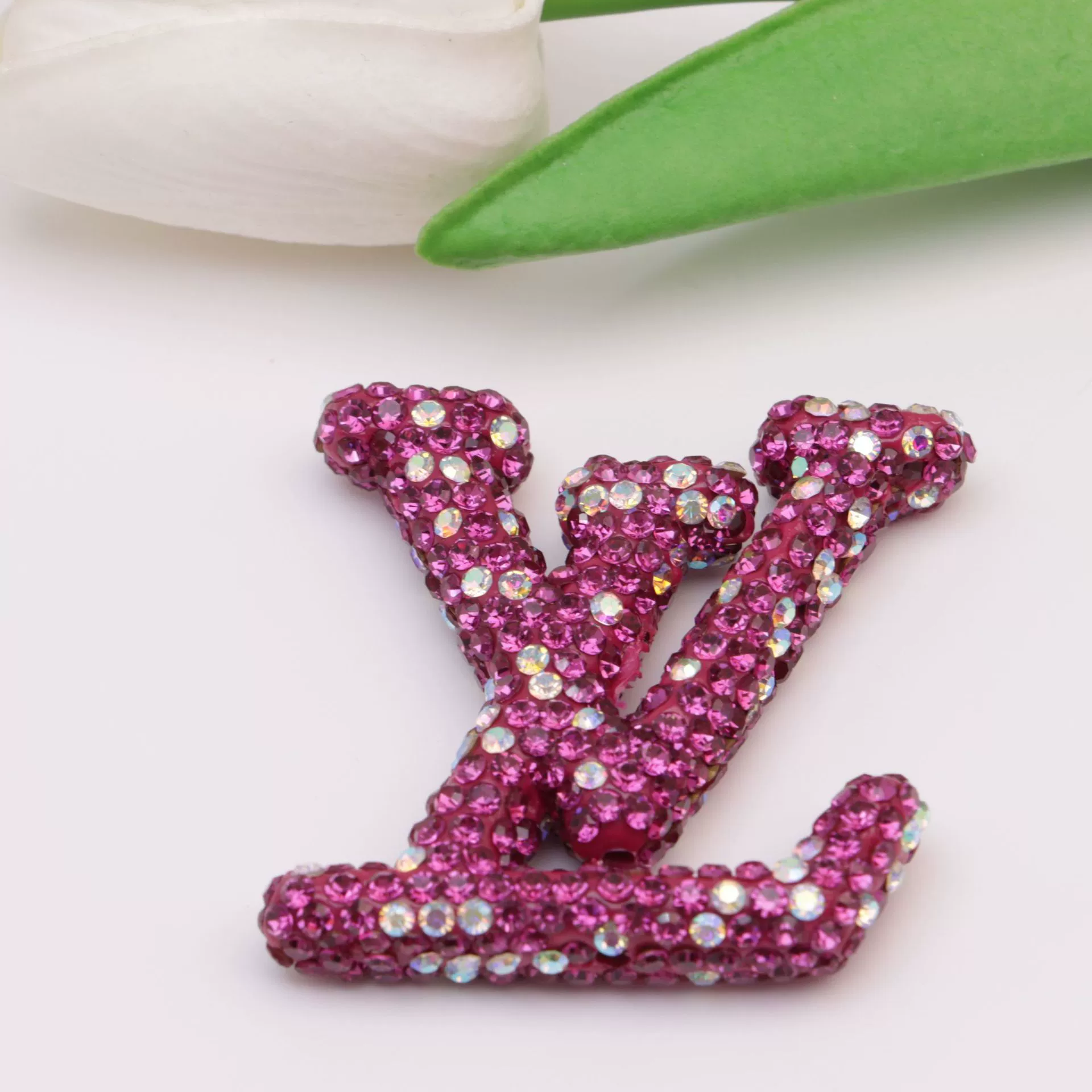 Large L-Ceramic Rhinestones charms with little box 48MM*40MM