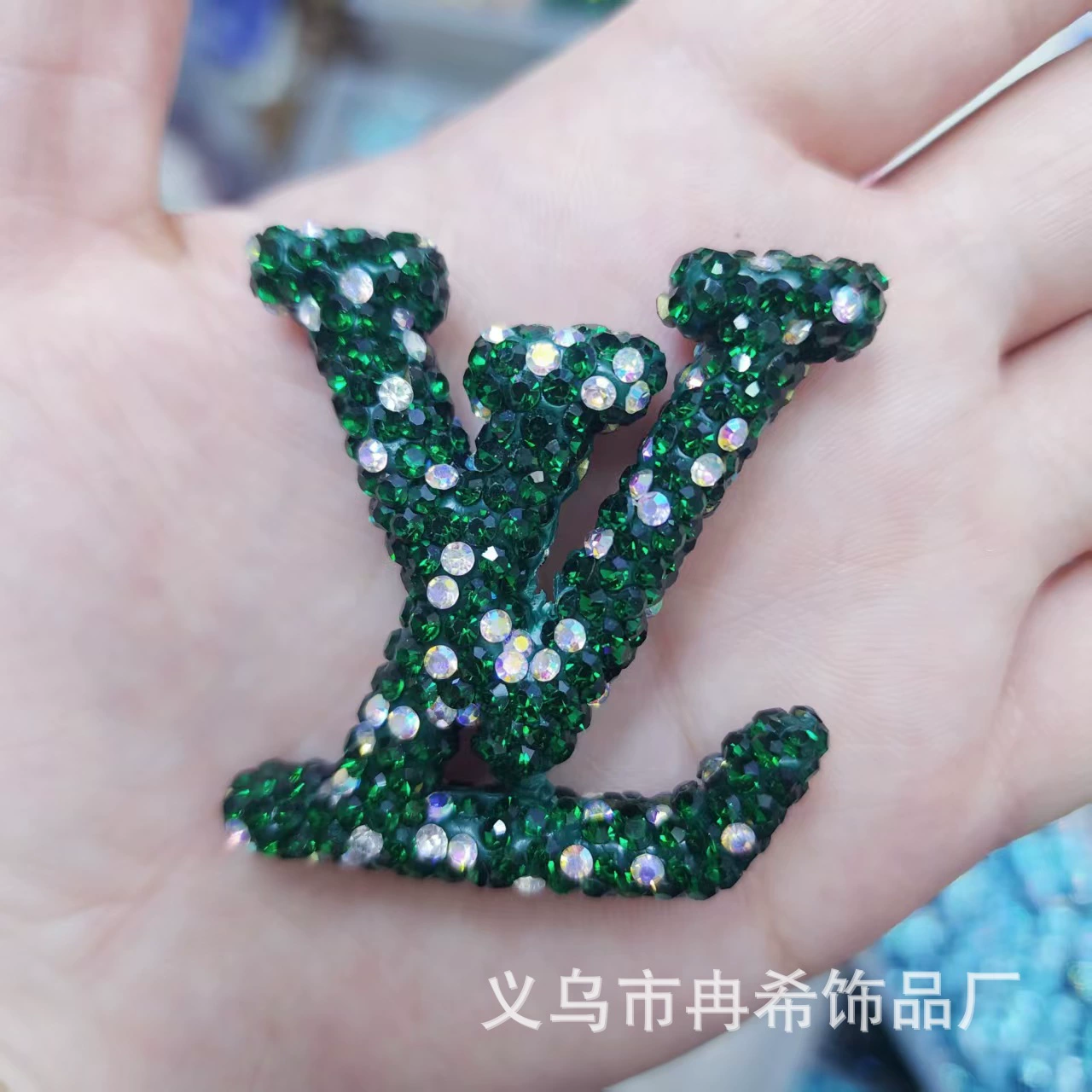Large L-Ceramic Rhinestones charms with little box 48MM*40MM