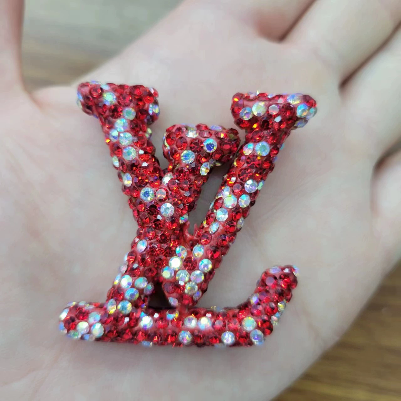 Large L-Ceramic Rhinestones charms with little box 48MM*40MM