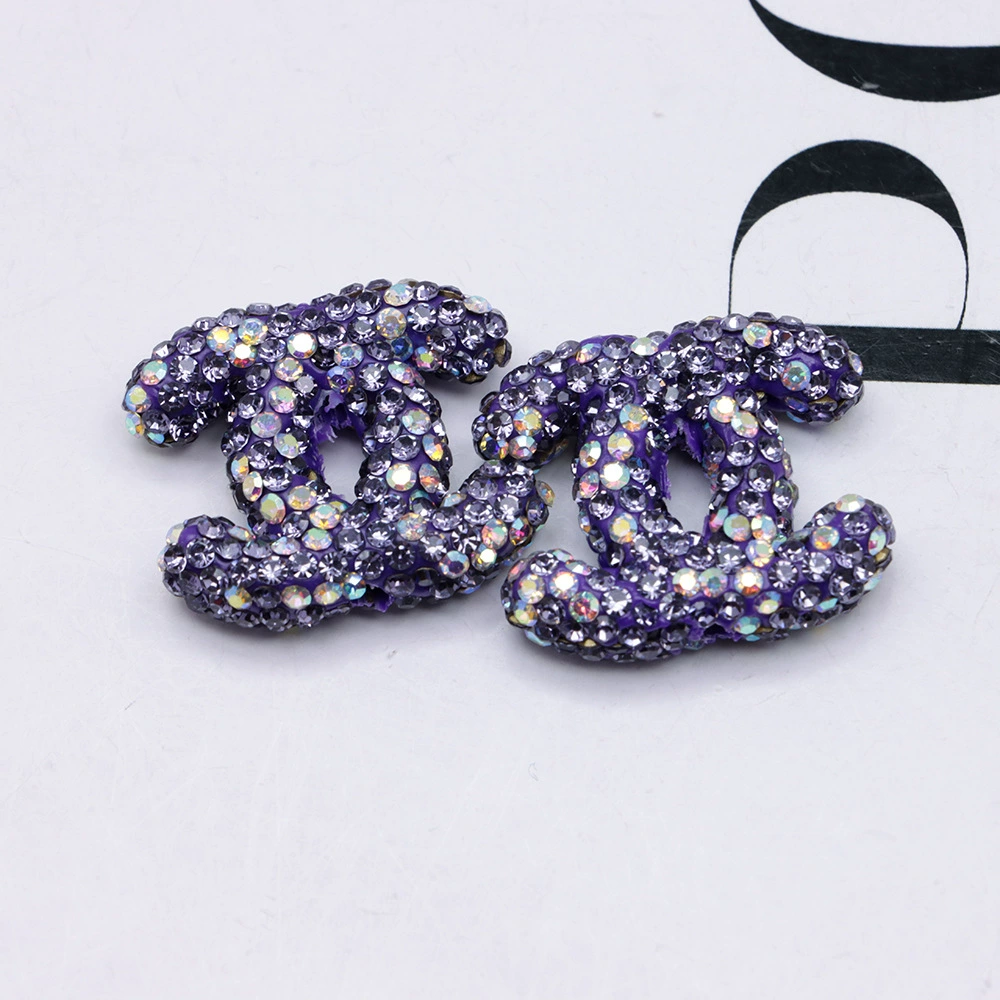 MID SIZE-C-Rhinestone Double C 23MM*21MM