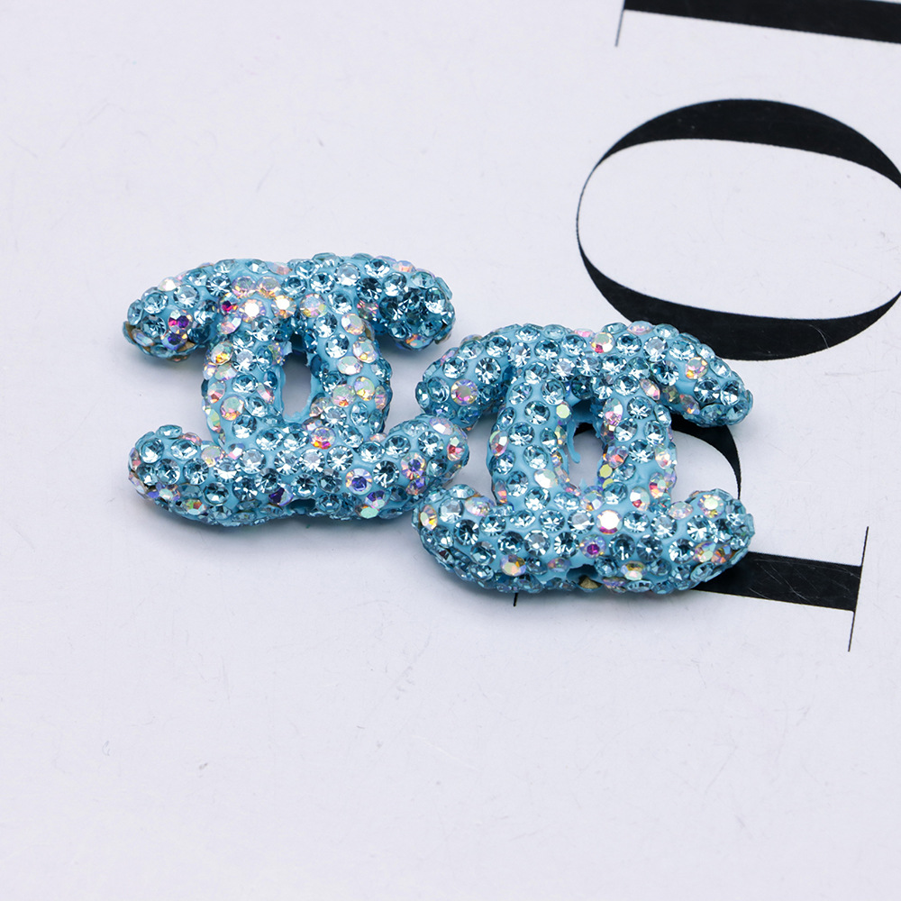 MID SIZE-C-Rhinestone Double C 23MM*21MM