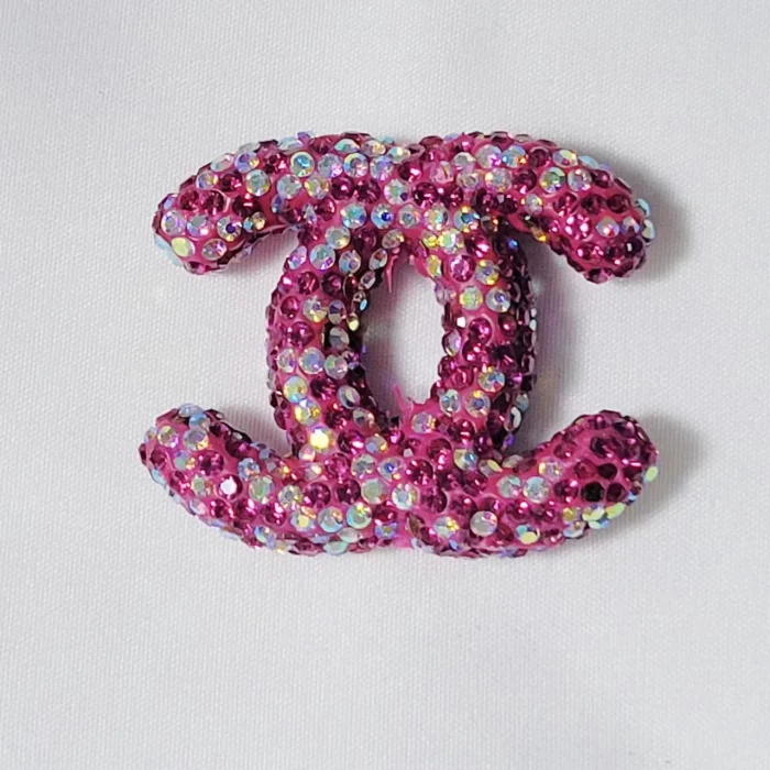 Large CC Ceramic Rhinestones charms with little box 48MM*40MM