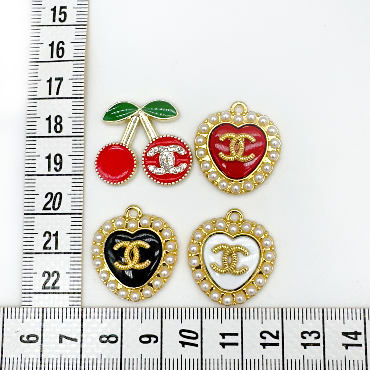 C-Double C With Diamonds 22MM*22MM