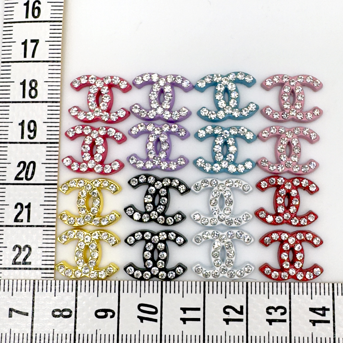 C- Patches With Diamonds Double C 15MM*12MM