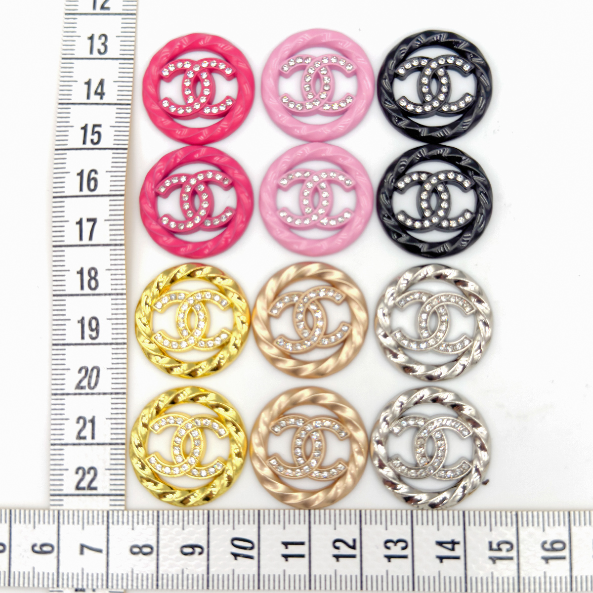 C-Round Shape With Diamonds 24MM*24MM