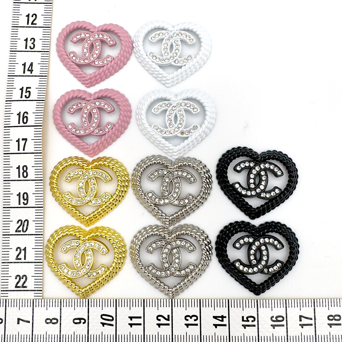 C-Love Shape With Diamonds 30MM*26MM