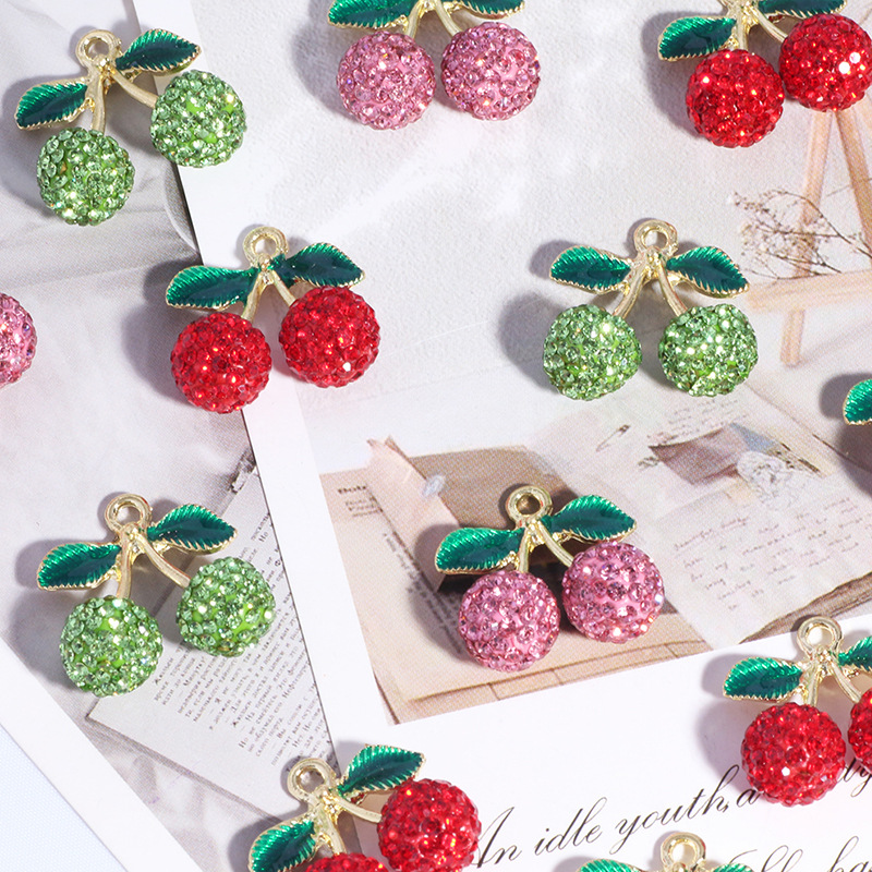 Small Size Cherry with diamonds 21MM*21MM