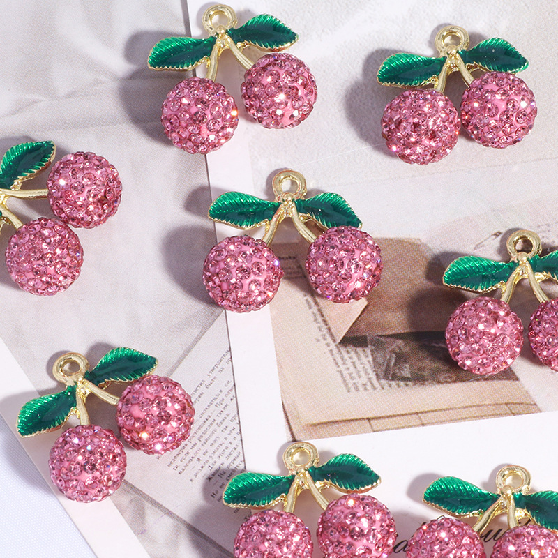 Small Size Cherry with diamonds 21MM*21MM