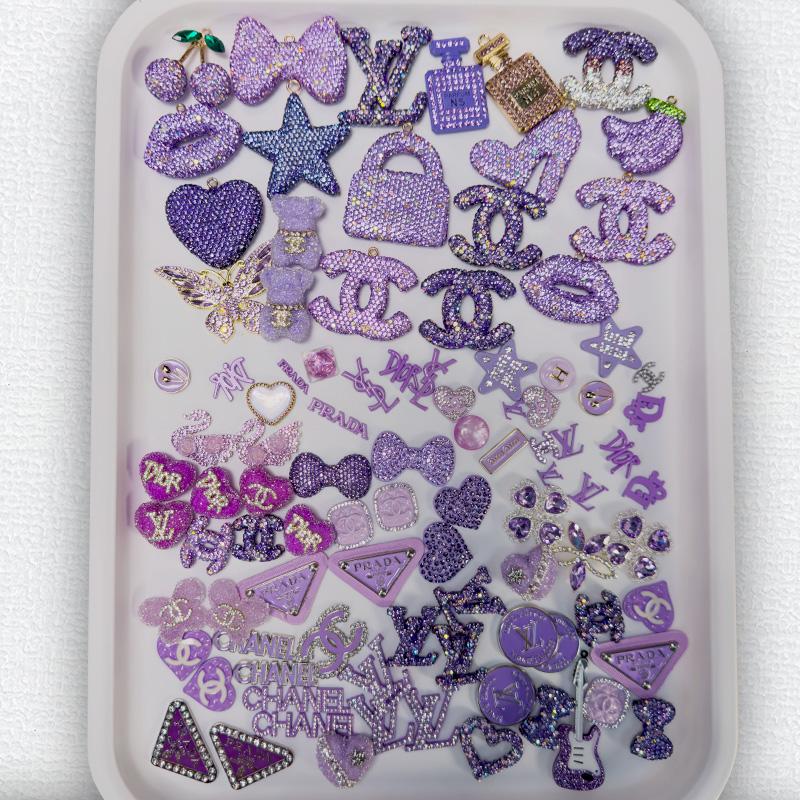 50-100PCS MIX Purple LUX CHARMS
