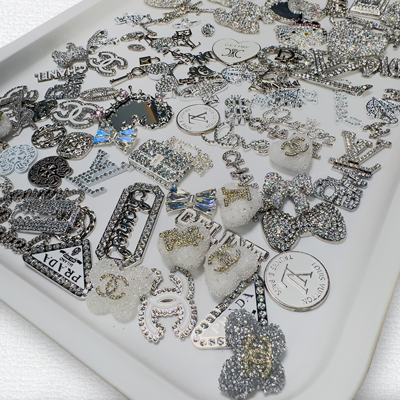 50-100PCS MIX Silver LUX CHARMS