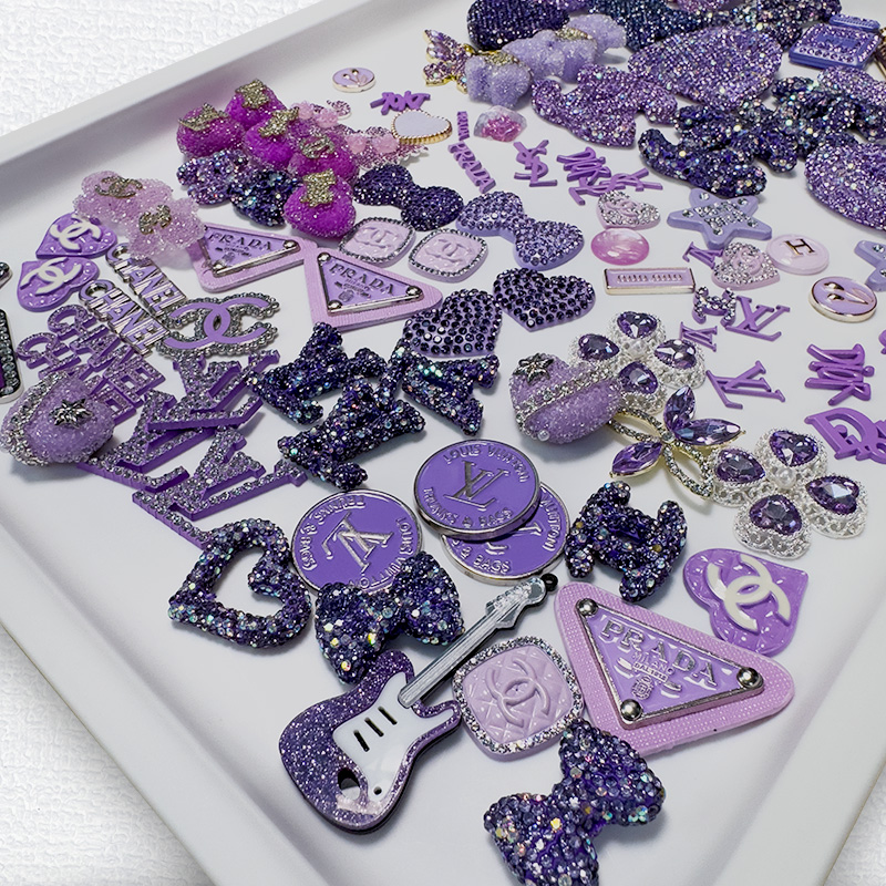 50-100PCS MIX Purple LUX CHARMS