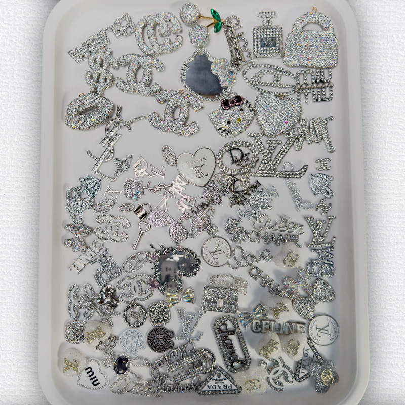 50-100PCS MIX Silver LUX CHARMS