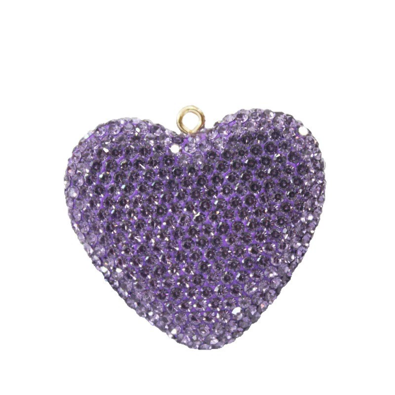 Love-shaped with diamonds 50MM*42MM