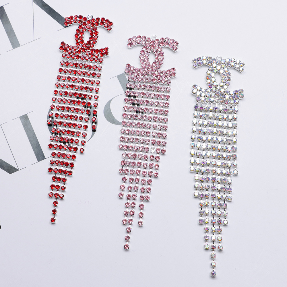 C-Double C Diamond Pendant 26MM*110MM