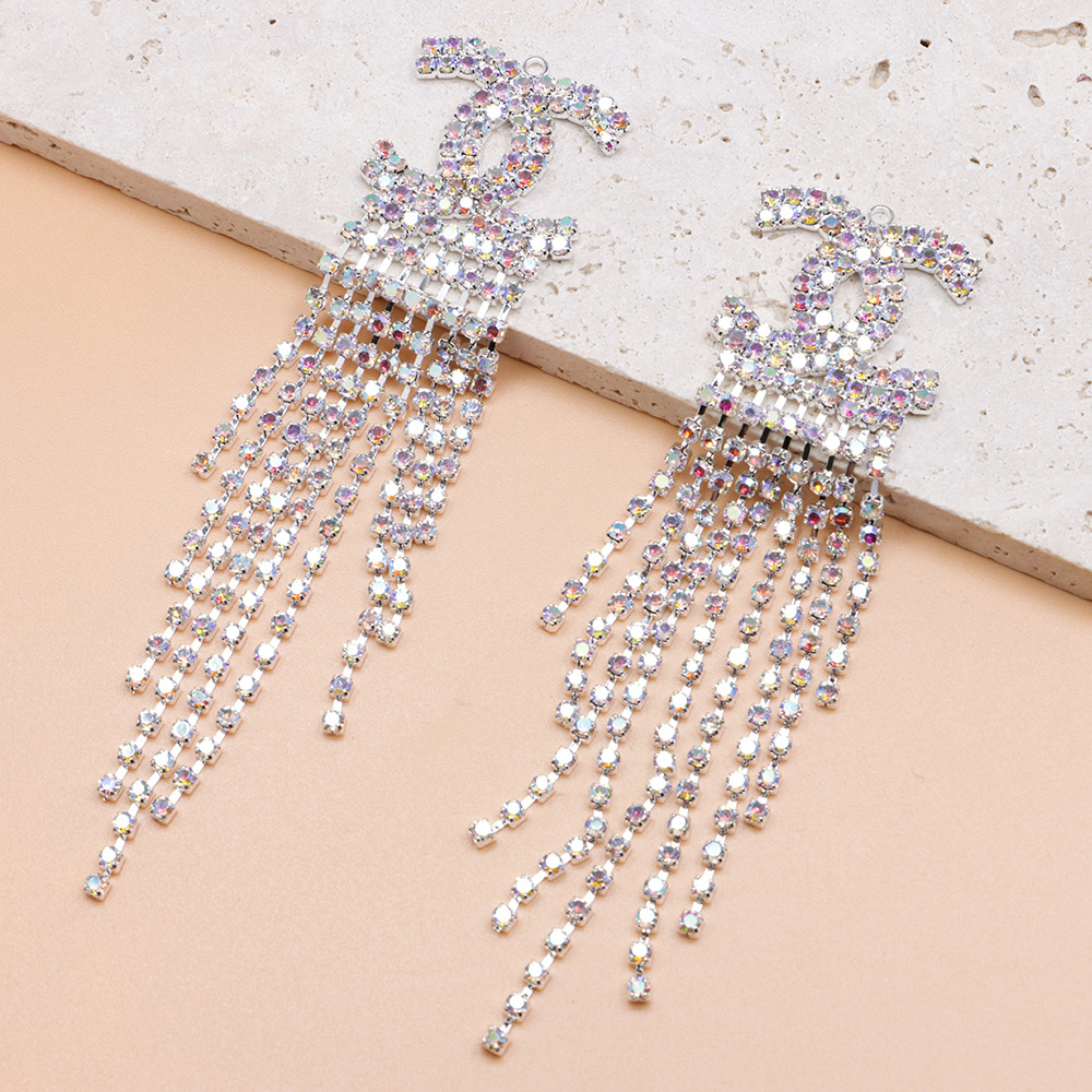 C-Double C Diamond Pendant 26MM*110MM