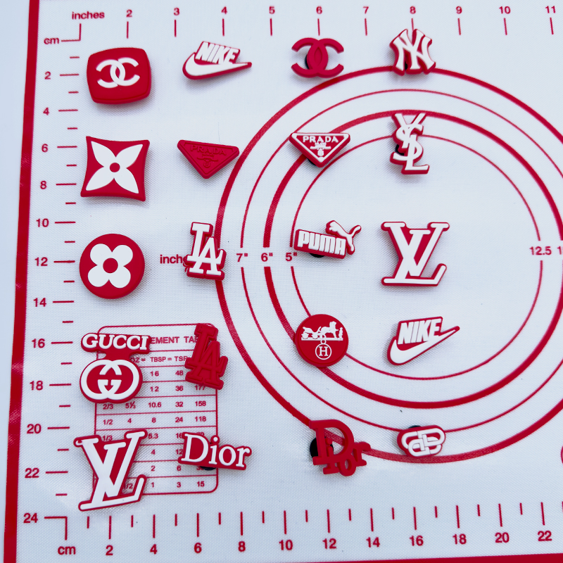 20 PCS Red CrocCharms