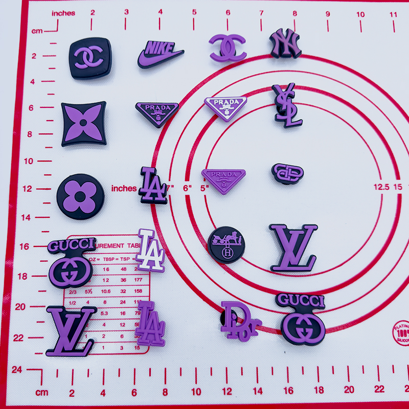 20 PCS Purple CrocCharms