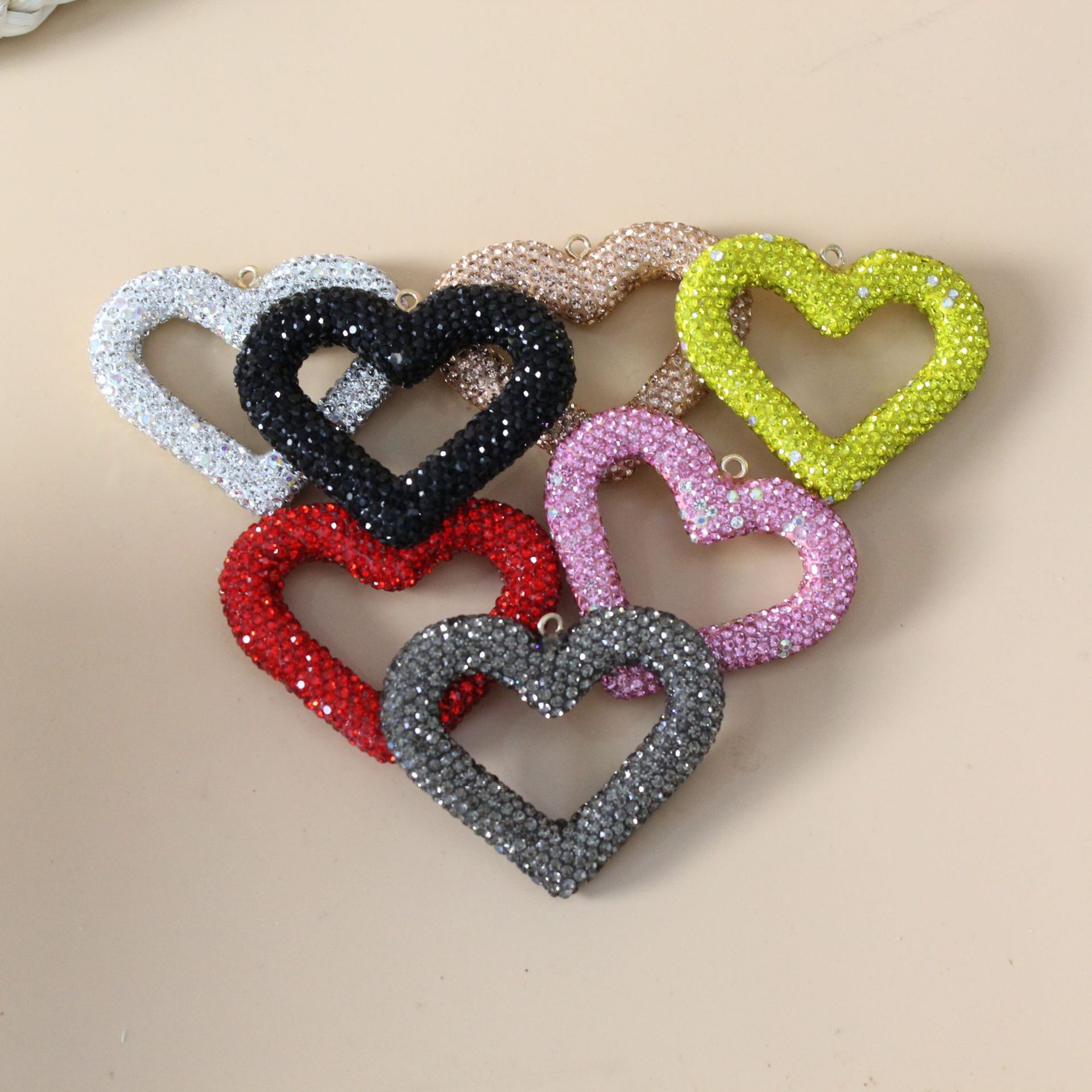 Heart Shape With Diamond 60MM*50MM