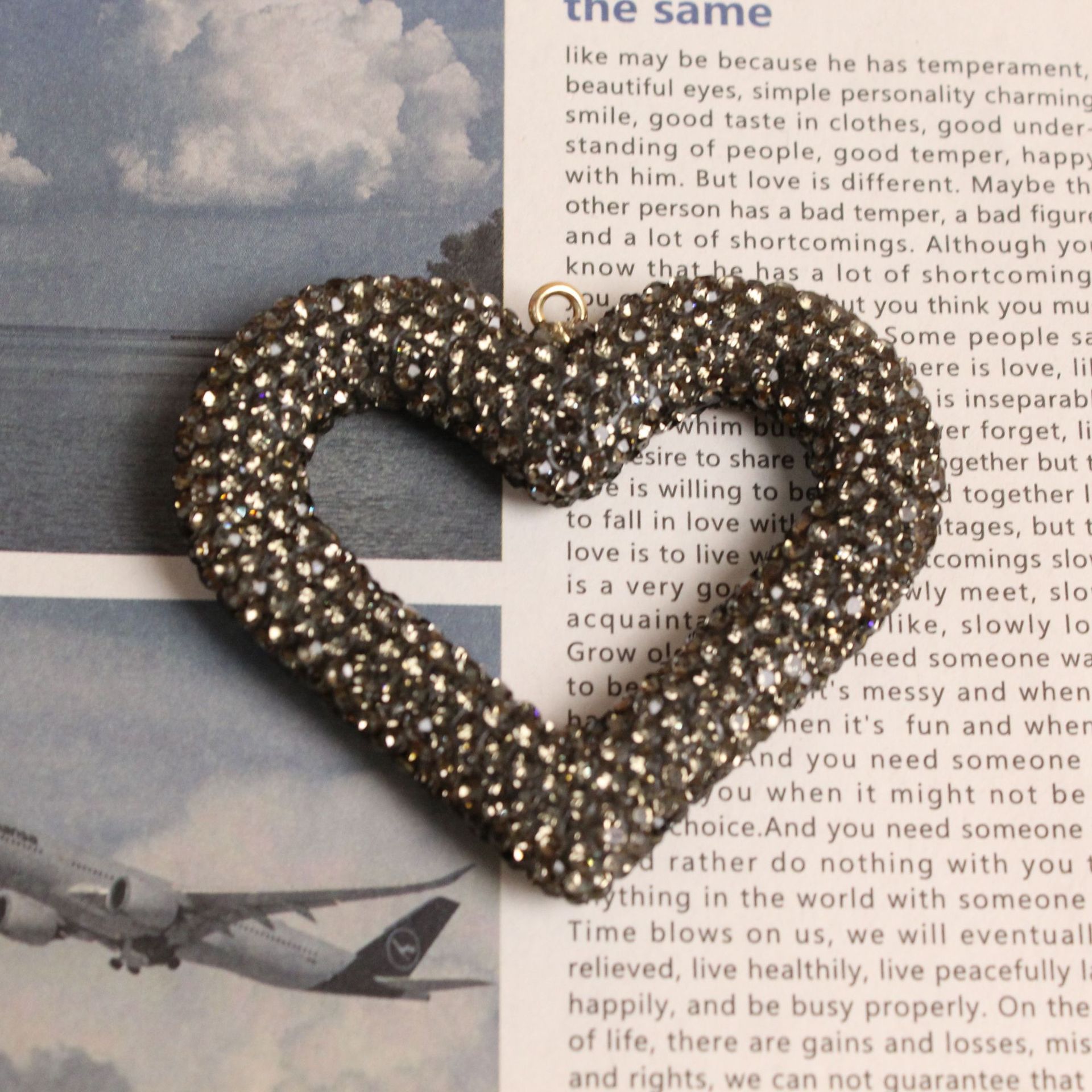 Heart Shape With Diamond 60MM*50MM