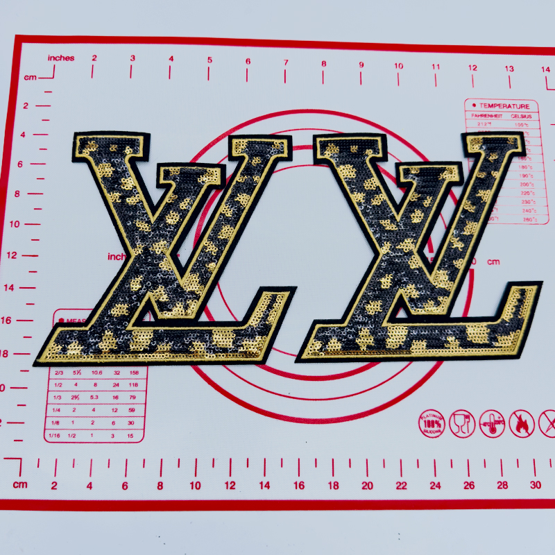 L- Large Gold And Black Patch